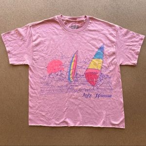 AMERICAN HWY LAKE HAVASU PINK WOMENS TEE SZ:L NWOT